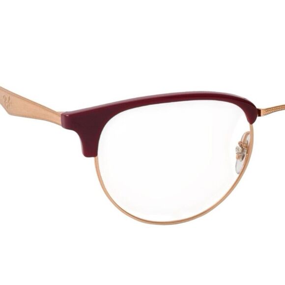 Ray-Ban RX6396 8099 Women Eyeglasses | Red & Rose Gold Browline | 51-19-140 main image 4